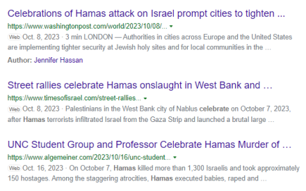 Pro-Palestinian doesn't mean they celebrated 