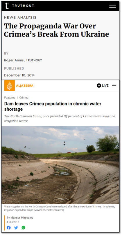 Al Jazeera - Crimea's water cut off