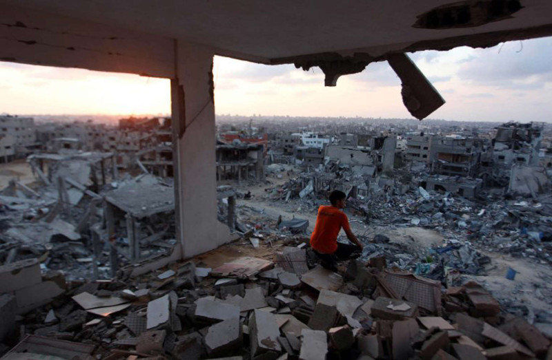 Gaza. Bombed.