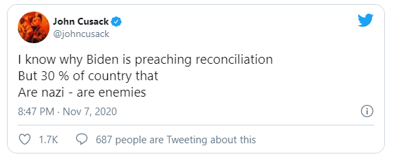 John Cusack is very Trump Deranged