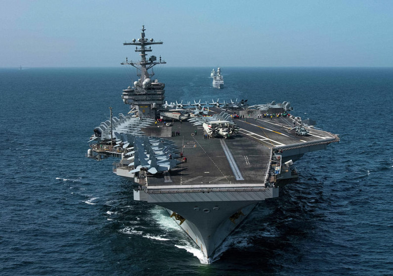 the aircraft carrier uss george hw bush american school
